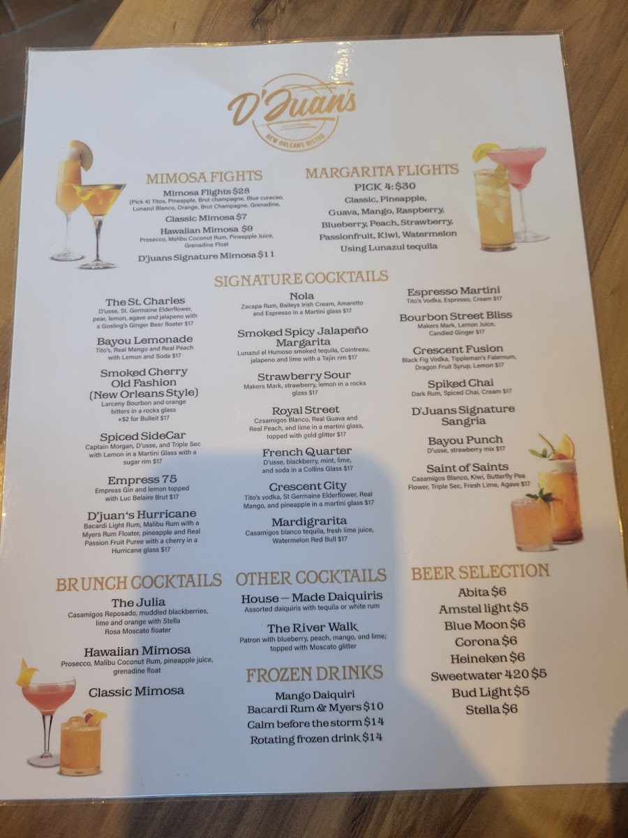 Menu D'juan's Bistro-10