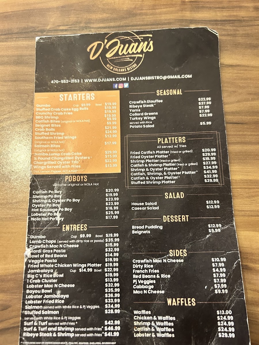 Menu D'juan's Bistro-4
