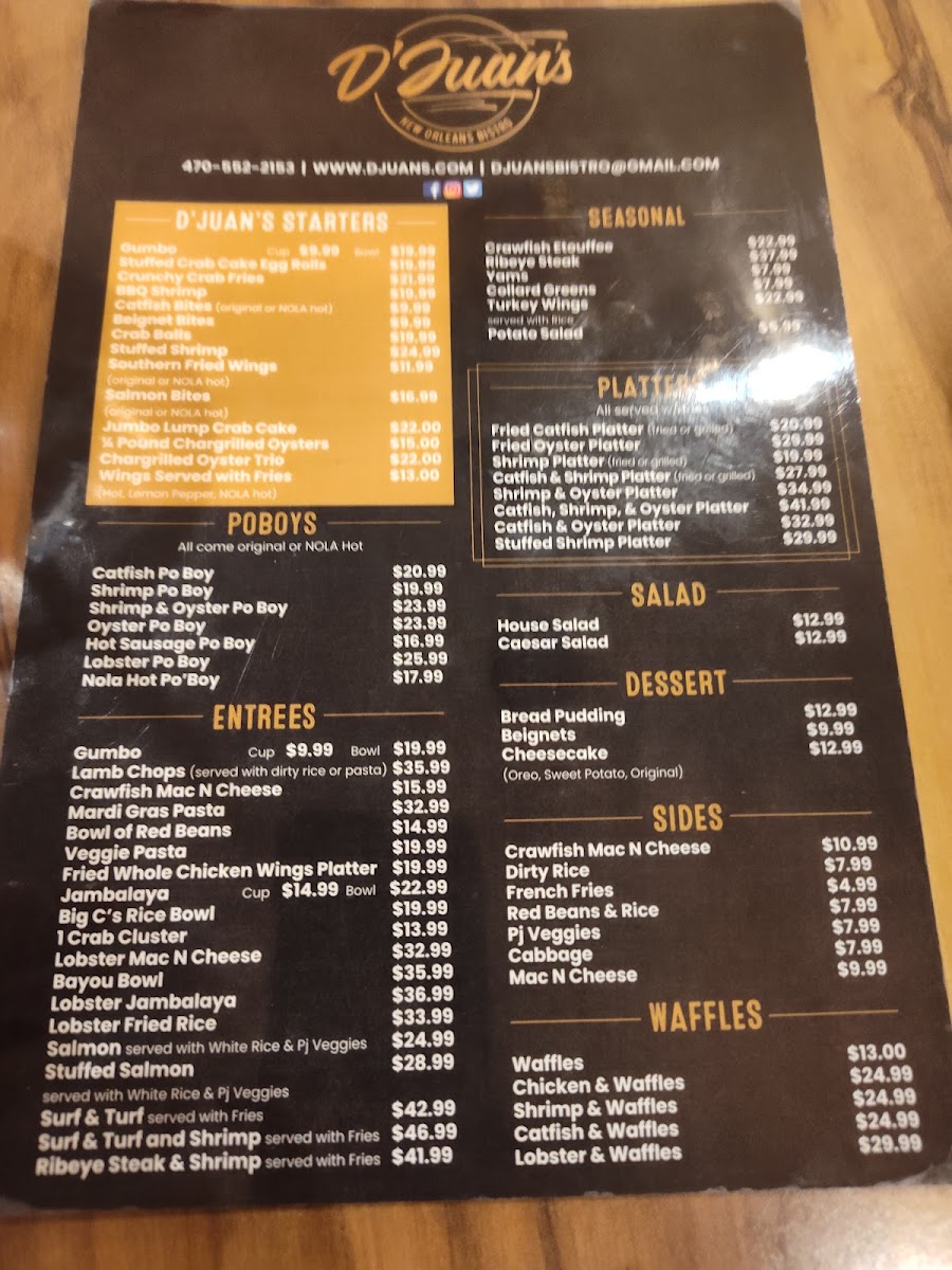 Menu D'juan's Bistro-8